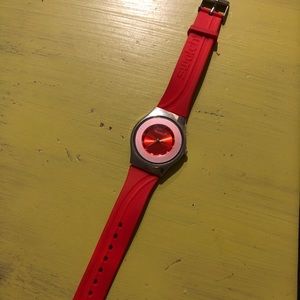 Red Swatch Watch
